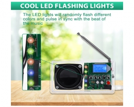 DIY Kit FM Radio Module, Adjustable 76-108MHz Wireless Receiver LCD Display, DC 5V FM Digital Radio Electronic Soldering Kits